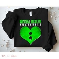 Mental Health Awareness Semicolon Sweatshirt thumb 2