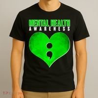 Mental Health Awareness Semicolon T-Shirt thumb 3