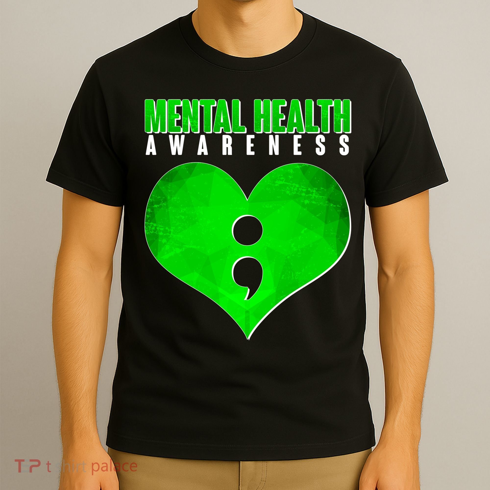 Mental Health Awareness Semicolon T-Shirt