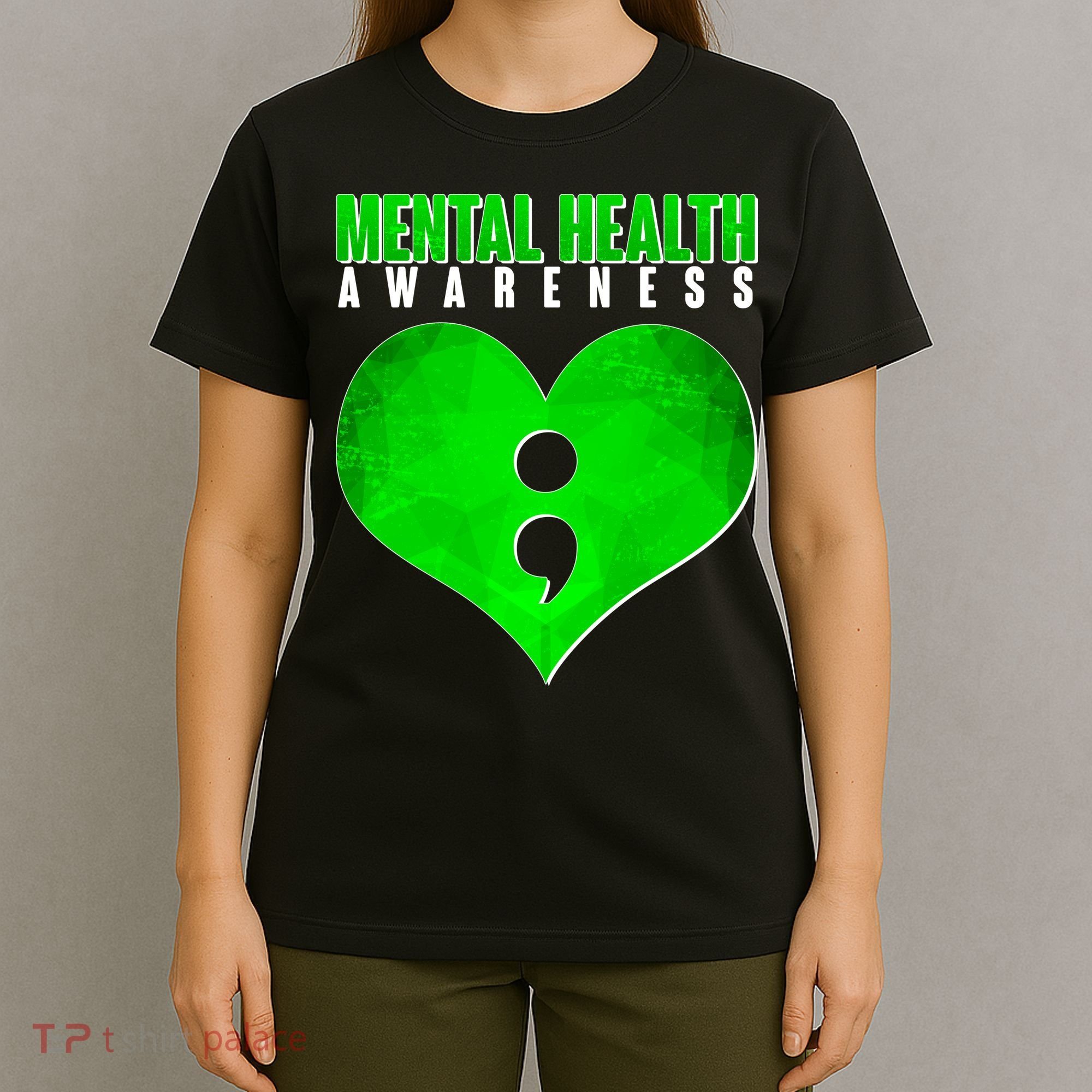 Mental Health Awareness Semicolon T-Shirt