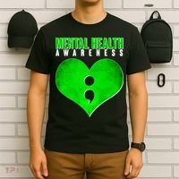 Mental Health Awareness Semicolon T-Shirt thumb 6