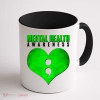 Mental Health Awareness Semicolon Coffee Mug thumb 1
