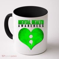Mental Health Awareness Semicolon Coffee Mug thumb 0