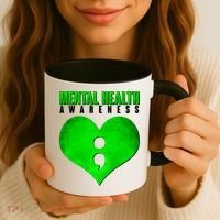 Mental Health Awareness Semicolon Coffee Mug thumb 3