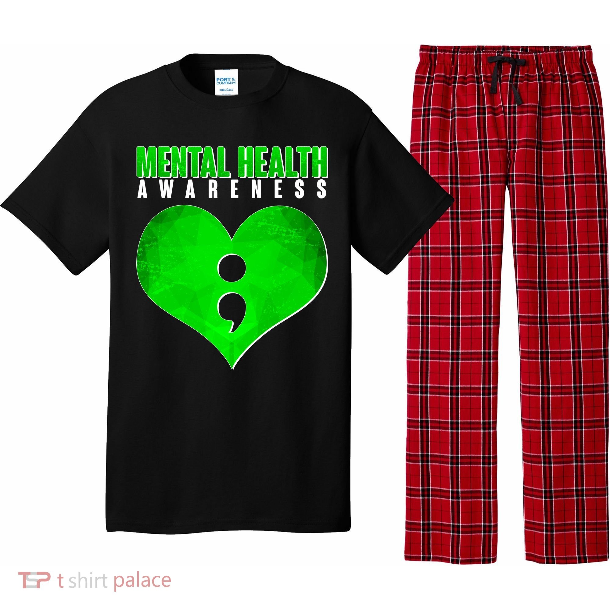 Mental Health Awareness Semicolon Pajama Set