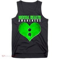 Mental Health Awareness Semicolon Tank Top thumb 0