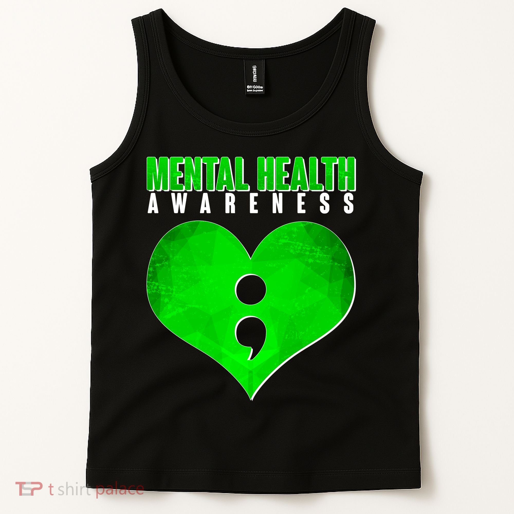 Mental Health Awareness Semicolon Tank Top