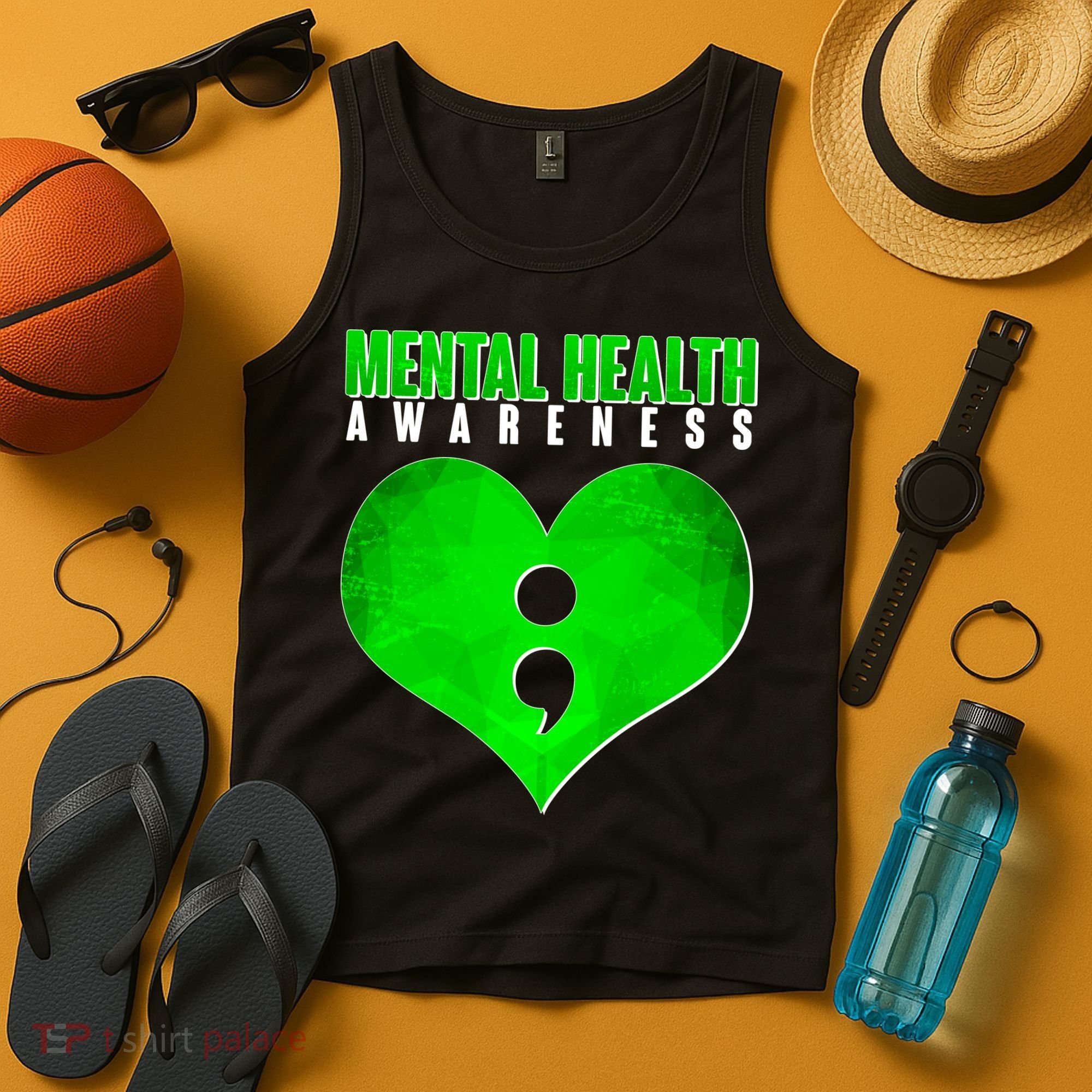 Mental Health Awareness Semicolon Tank Top
