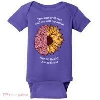 Mental Health Awareness Sun Will Rise Baby Bodysuit thumb 0