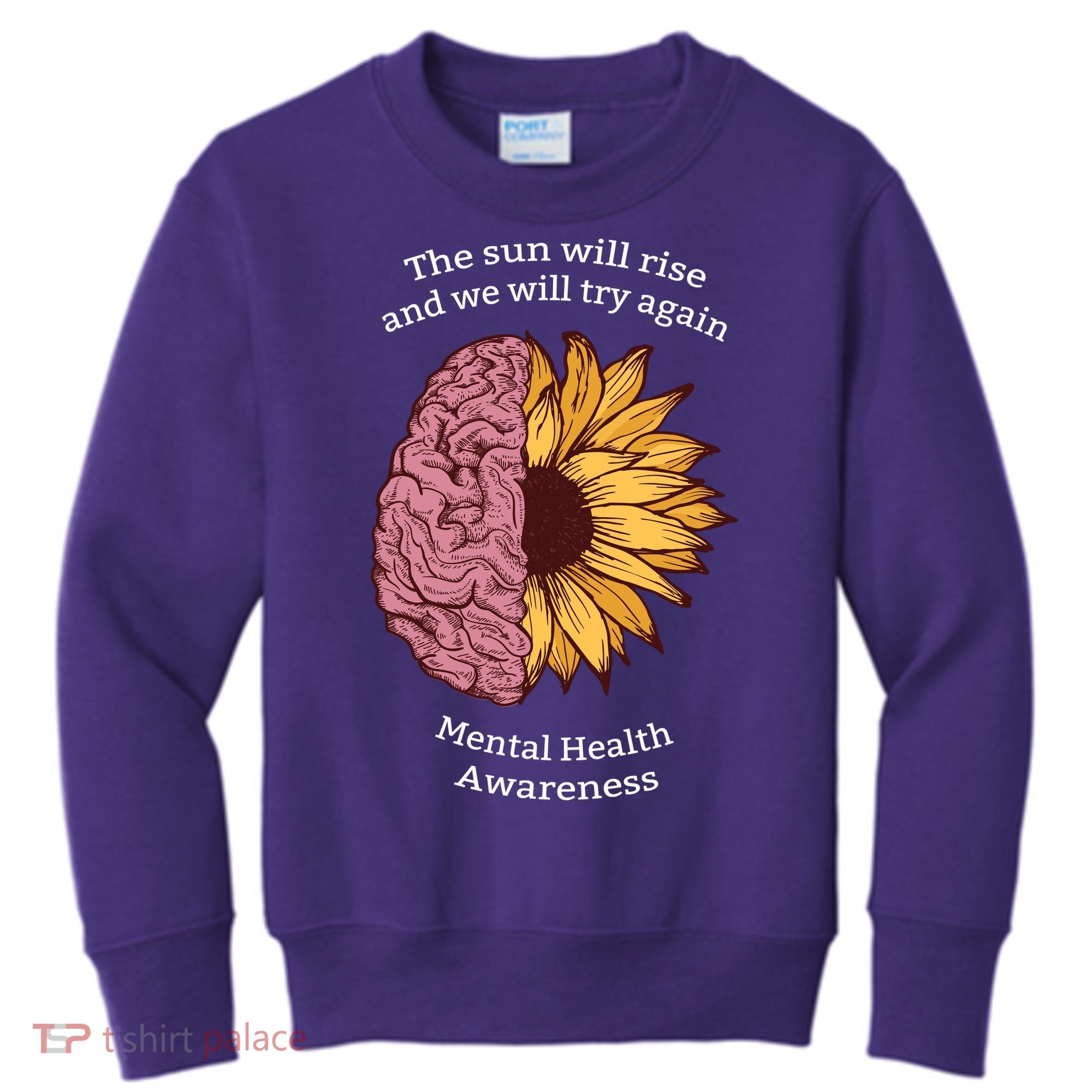 Mental Health Awareness Sun Will Rise Kids Sweatshirt