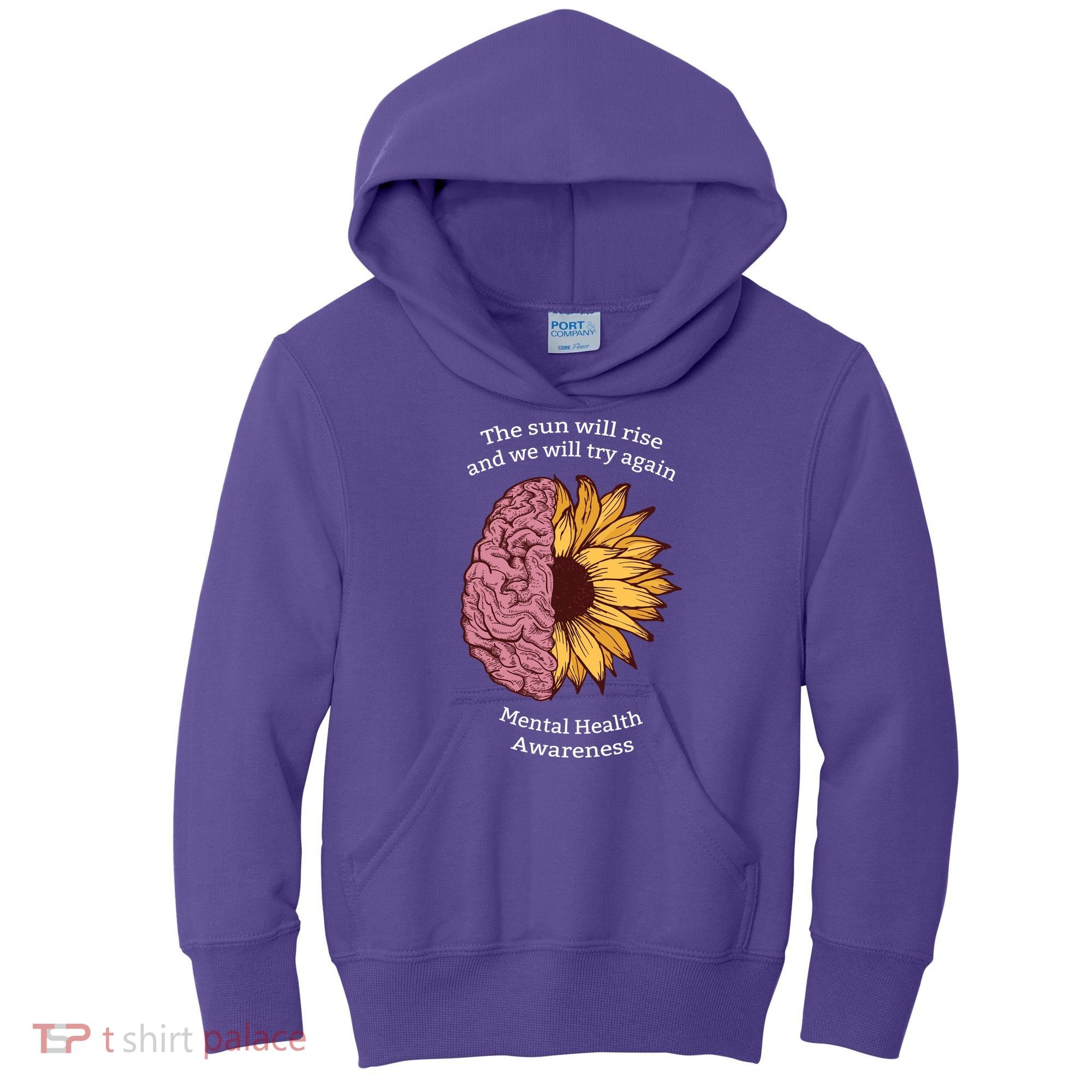 Mental Health Awareness Sun Will Rise Kids Hoodie