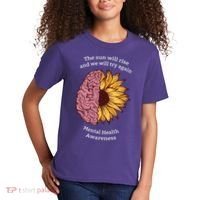 Mental Health Awareness Sun Will Rise Kids T-Shirt thumb 2