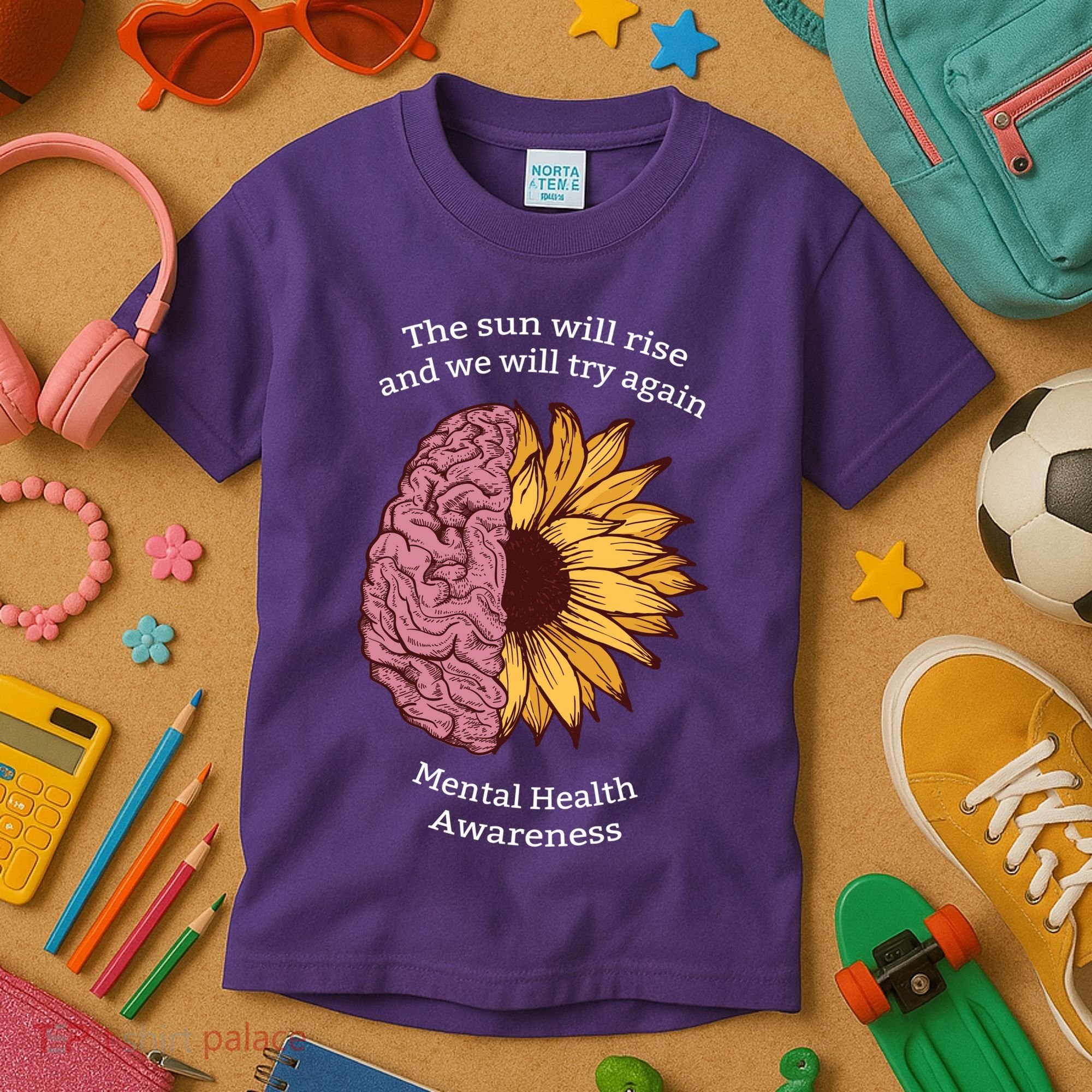 Mental Health Awareness Sun Will Rise Kids T-Shirt