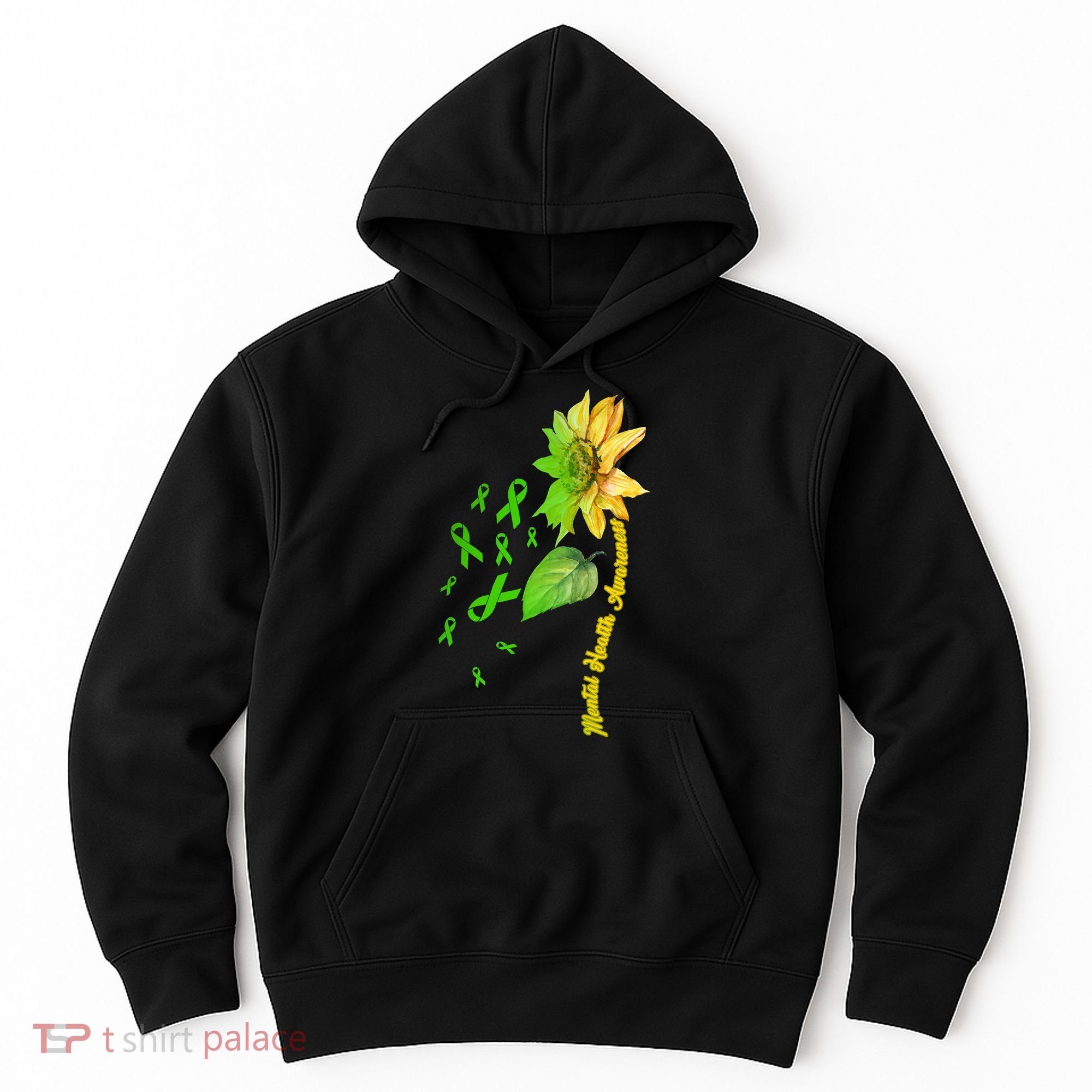 Mental Health Awareness Sunflower Ribbon Hoodie