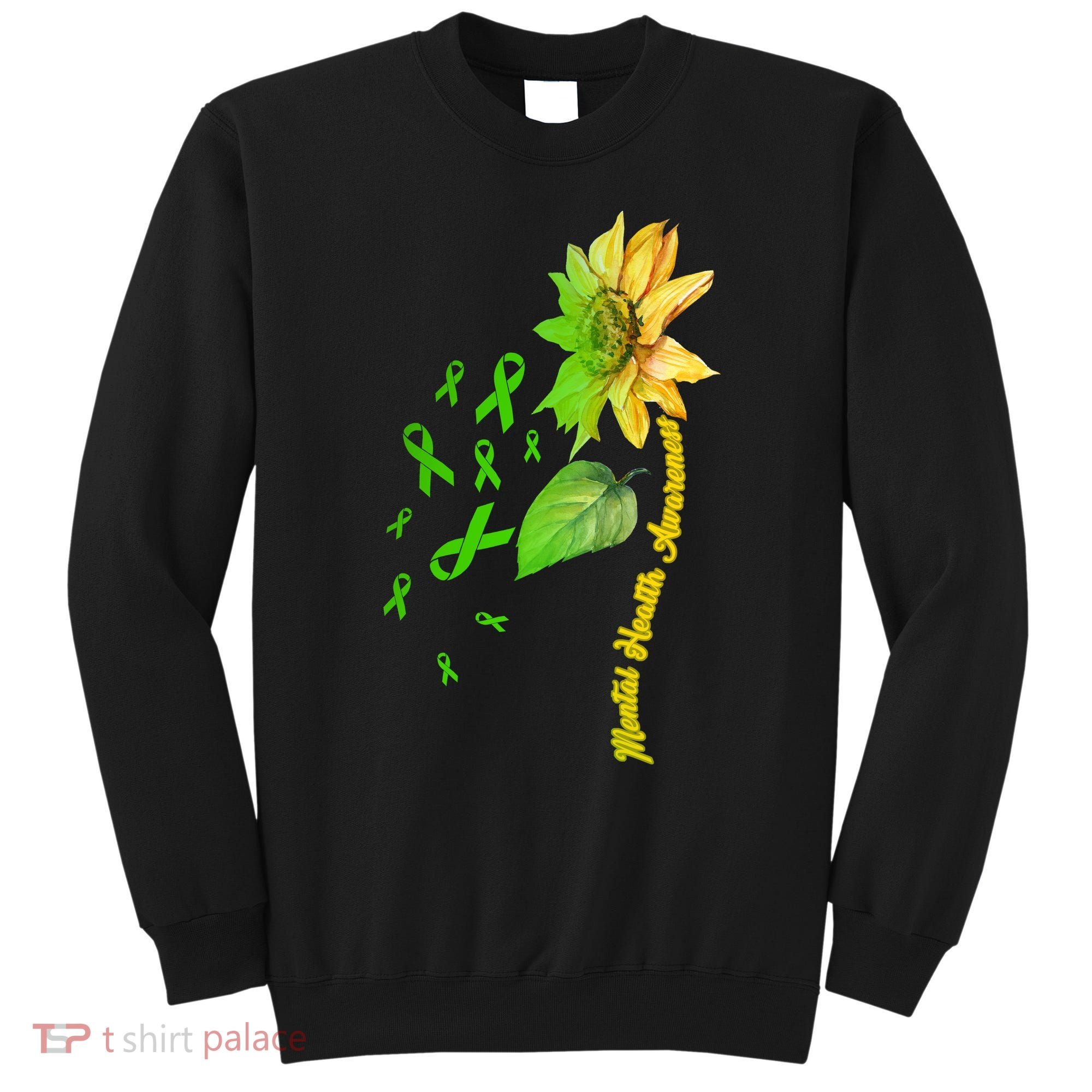 Mental Health Awareness Sunflower Ribbon Sweatshirt