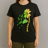 Mental Health Awareness Sunflower Ribbon T-Shirt thumb 4