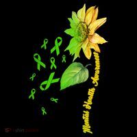 Mental Health Awareness Sunflower Ribbon T-Shirt thumb 7