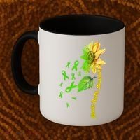 Mental Health Awareness Sunflower Ribbon Coffee Mug thumb 2