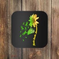 Mental Health Awareness Sunflower Ribbon Coaster thumb 0