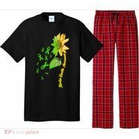 Mental Health Awareness Sunflower Ribbon Pajama Set thumb 0