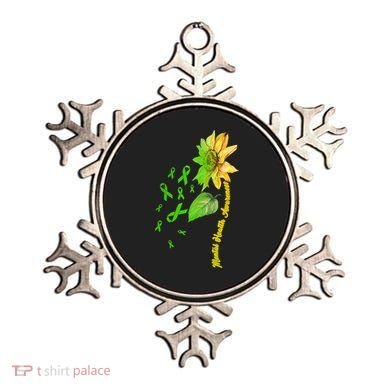 Mental Health Awareness Sunflower Ribbon Ornament