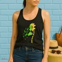 Mental Health Awareness Sunflower Ribbon Women's Tank Top thumb 2