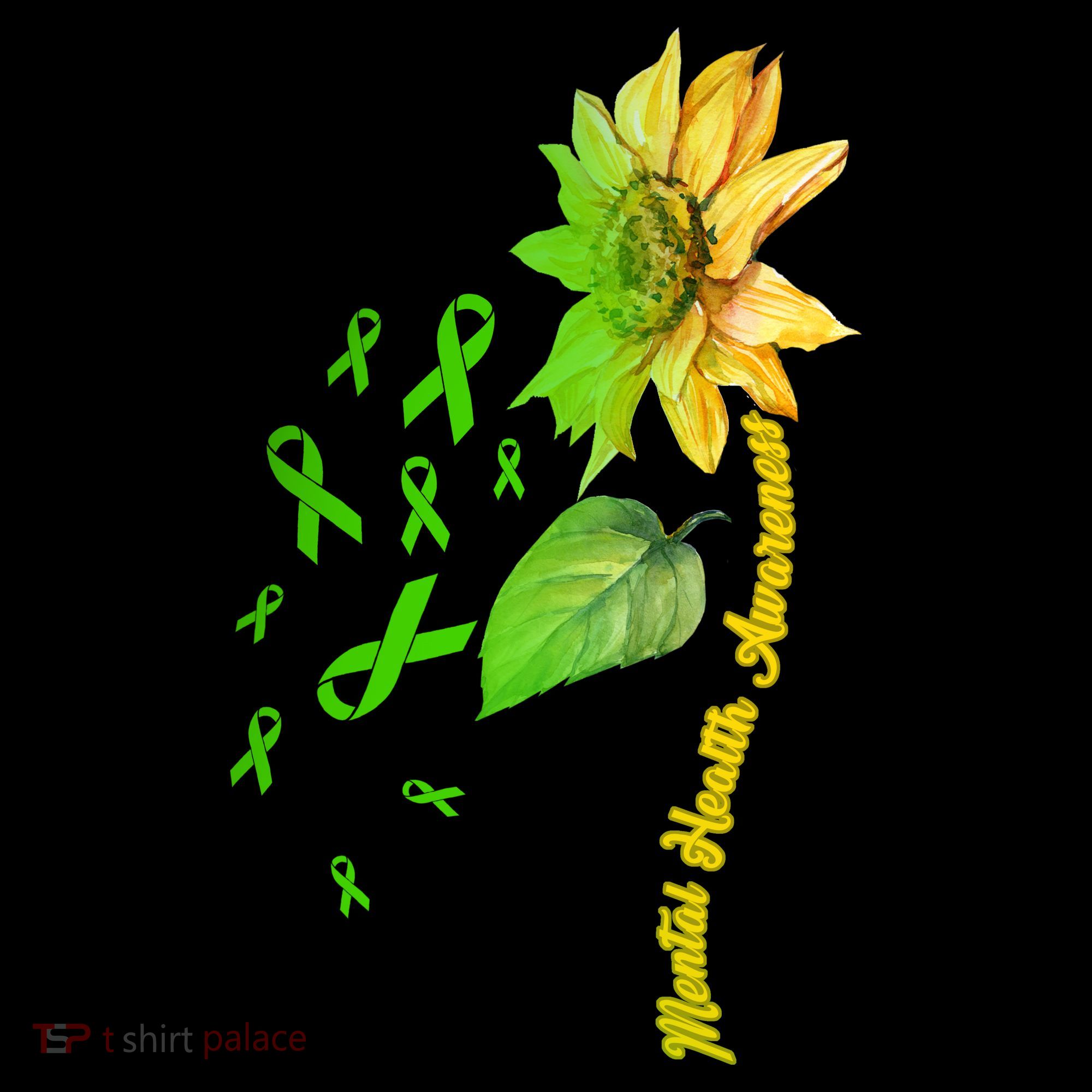 Mental Health Awareness Sunflower Ribbon Women's Tank Top