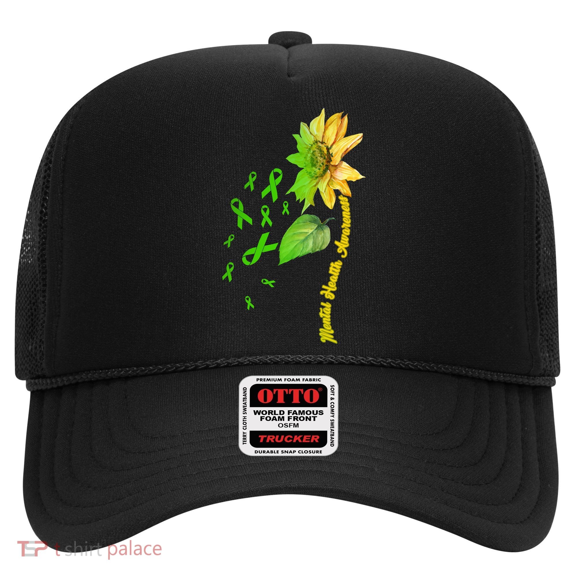 Mental Health Awareness Sunflower Ribbon Hat