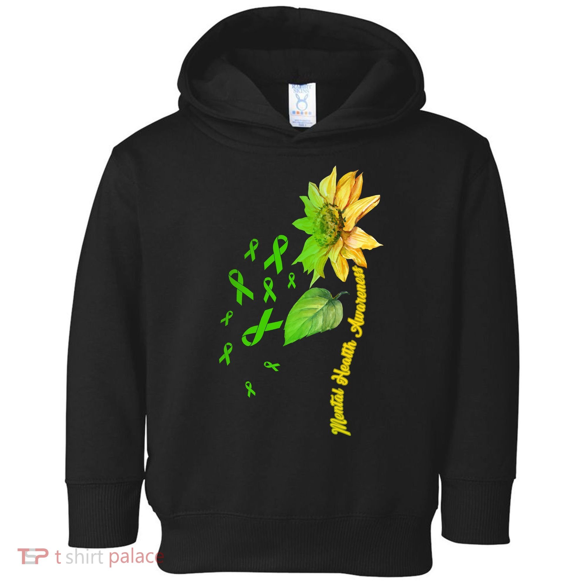 Mental Health Awareness Sunflower Ribbon Toddler Hoodie