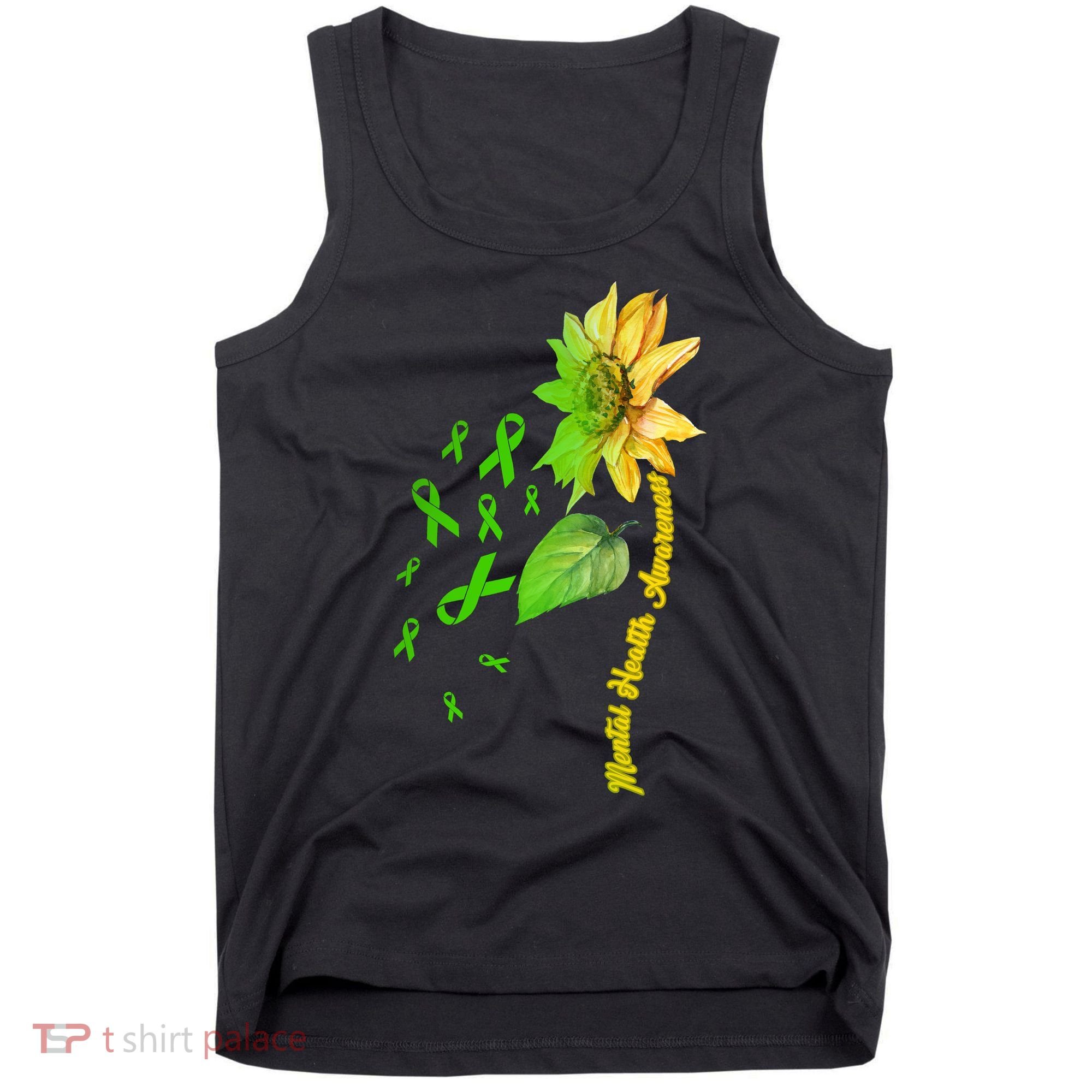 Mental Health Awareness Sunflower Ribbon Tank Top