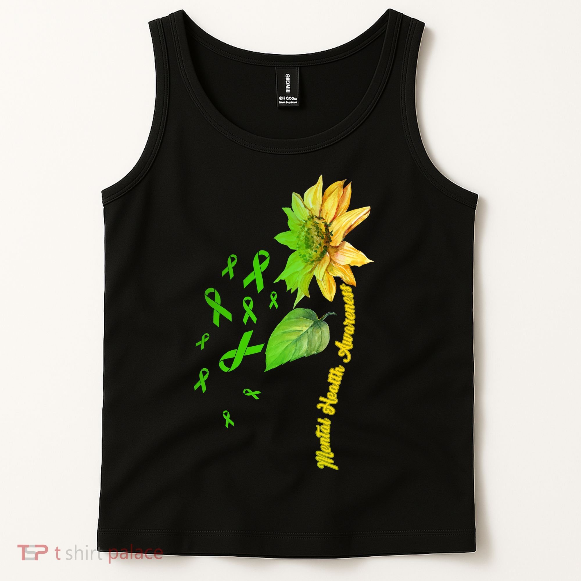 Mental Health Awareness Sunflower Ribbon Tank Top