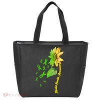 Mental Health Awareness Sunflower Ribbon Tote Bag thumb 0