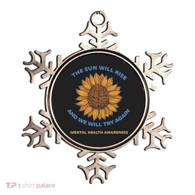 Mental Health Awareness Sunflower The Sun Will Rise Ornament