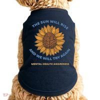 Mental Health Awareness Sunflower The Sun Will Rise Doggie Tank thumb 0