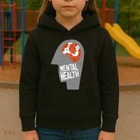 Mental Health Brain Kids Hoodie thumb 3