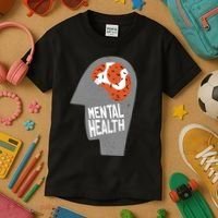 Mental Health Brain Kids T-Shirt thumb 3