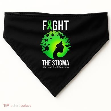 Mental Health Fight The Stigma USA-Made Doggie Bandana
