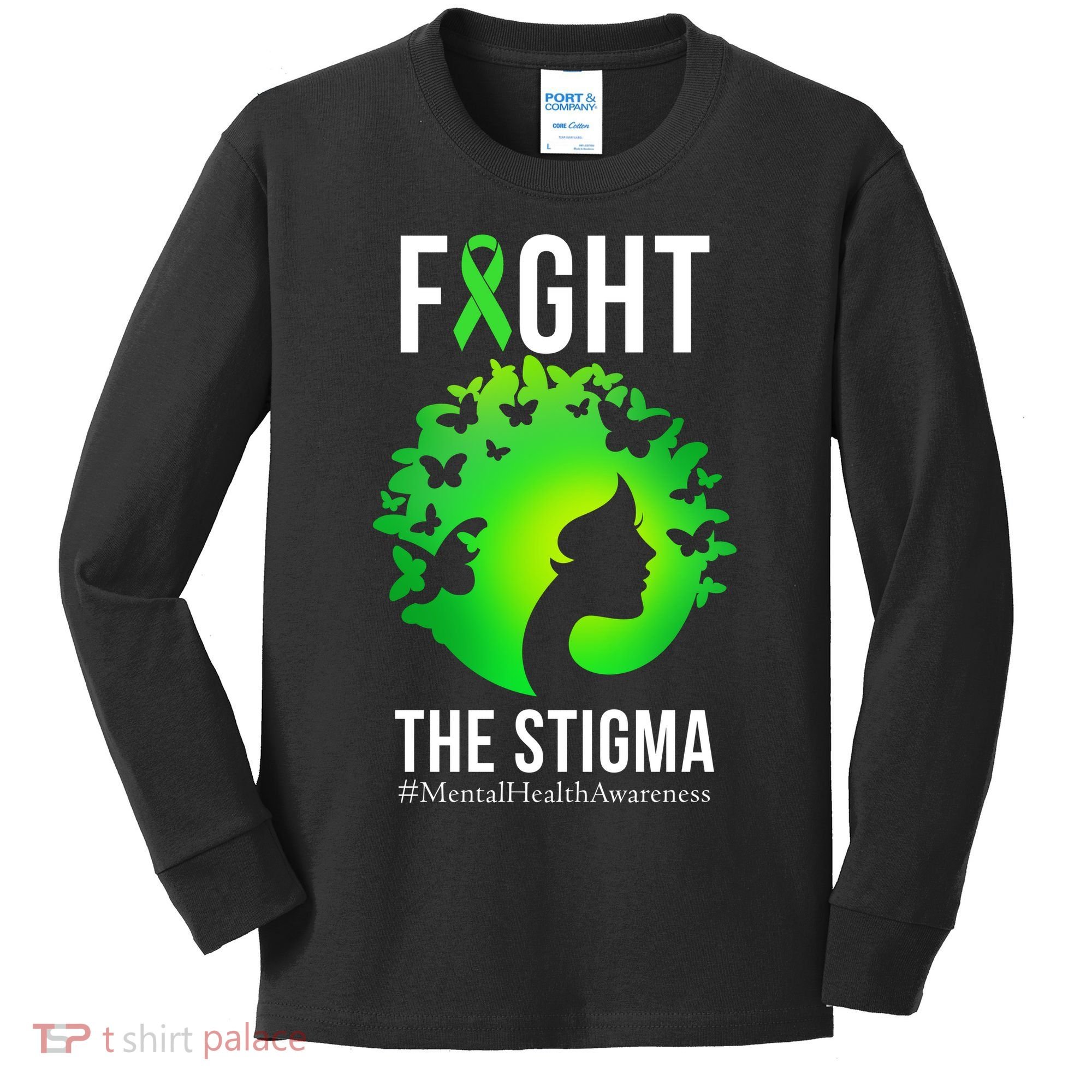 Mental Health Fight The Stigma Kids Long Sleeve Shirt