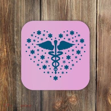 Mental Health Heart Symbol Coaster