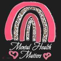 Mental Health Matters Leopard Print Rainbow Women's Sweatshirt thumb 2