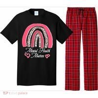 Mental Health Matters Leopard Print Rainbow Pajama Set thumb 0