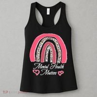 Mental Health Matters Leopard Print Rainbow Women's Tank Top thumb 3