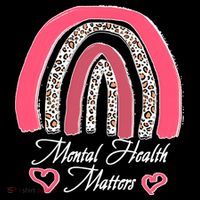 Mental Health Matters Leopard Print Rainbow Tank Top thumb 6
