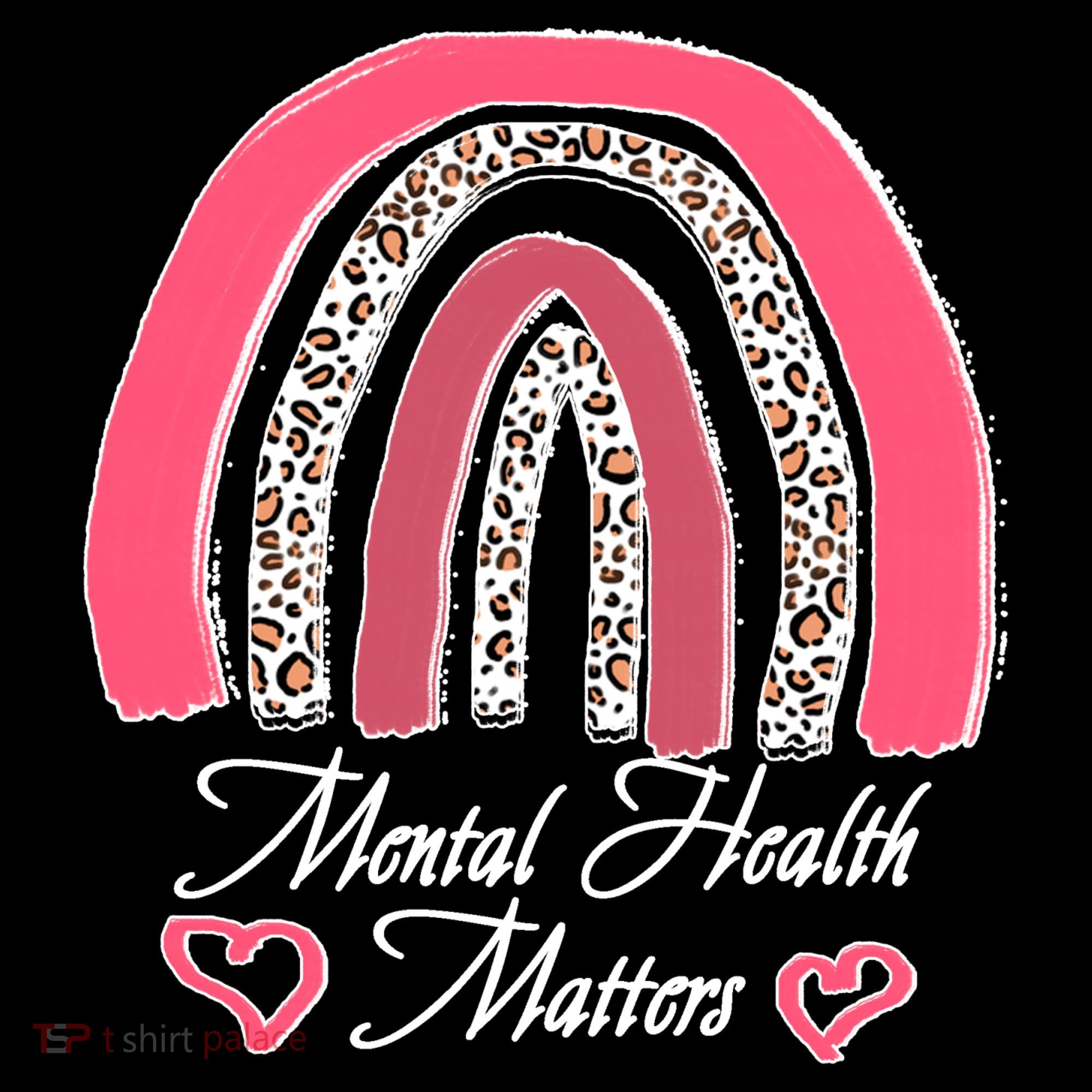 Mental Health Matters Leopard Print Rainbow Kids Long Sleeve Shirt