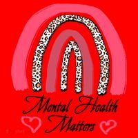 Mental Health Matters Leopard Print Rainbow Santa Hat thumb 1