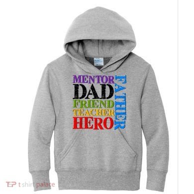 Mentor Dad Father Friend Teacher Hero Kids Hoodie
