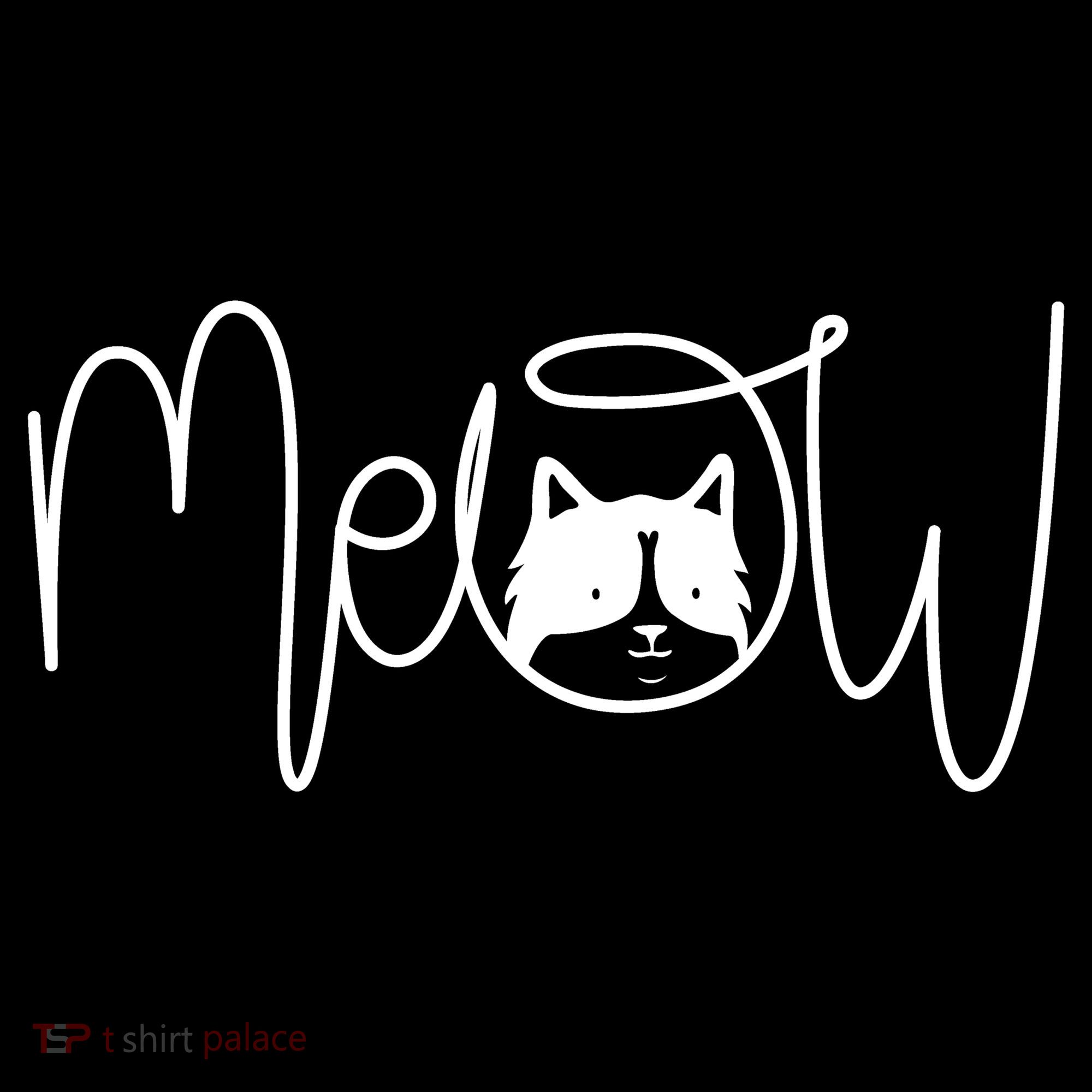 Meow Cat Calligraphy Doggie Tank