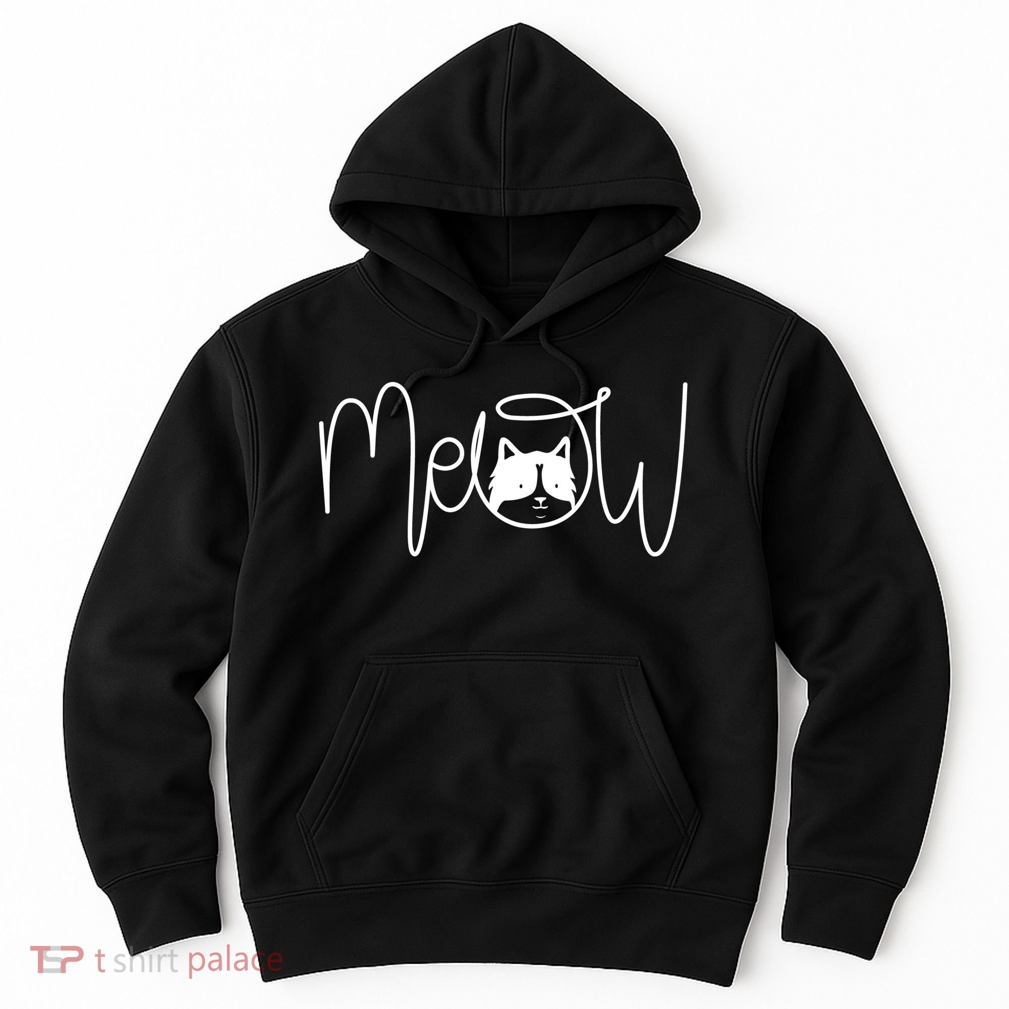 Meow Cat Calligraphy Hoodie