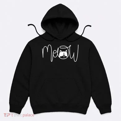Meow Cat Calligraphy Hoodie