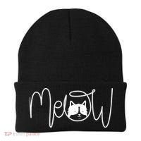 Meow Cat Calligraphy Beanie thumb 0